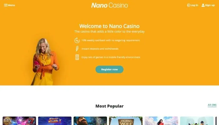 Nano Casino Review Header