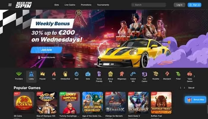 NeedForSpin Casino Review Header