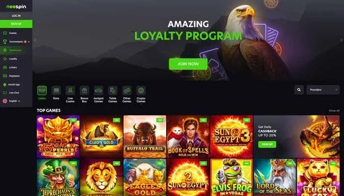 Neospin Casino Review Header