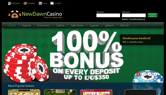 New Dawn Casino Review Header
