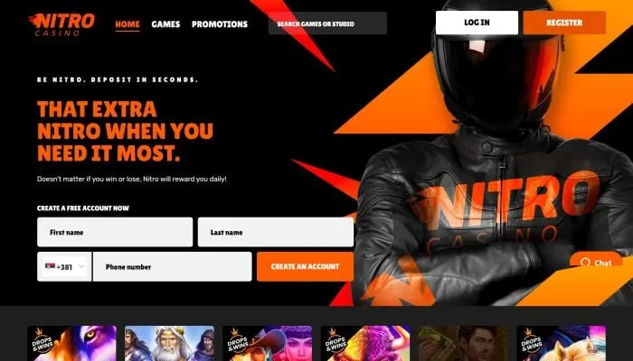 Nitro Casino Review Header