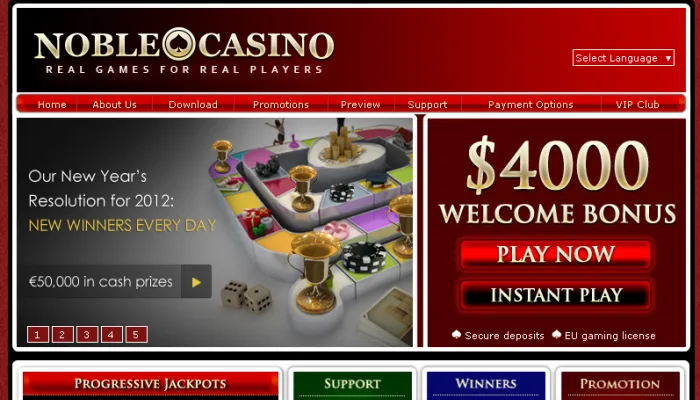 Noble Casino Review Header