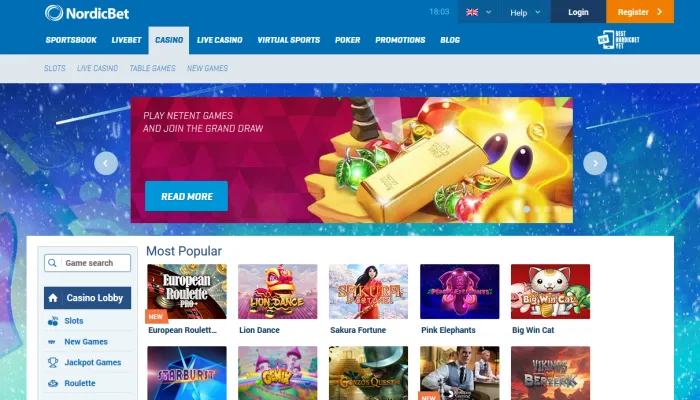 NordicBet Casino Review Header