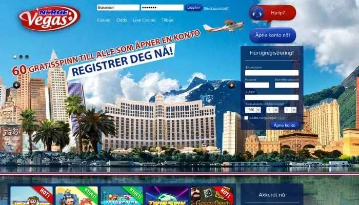 Norge Vegas Casino Review Header
