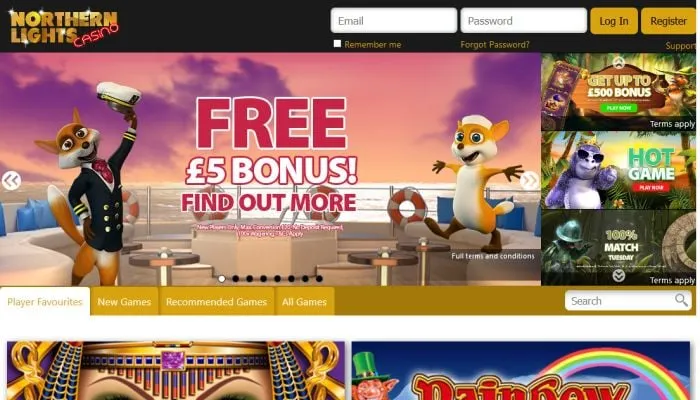 Northern Lights Casino Review Header