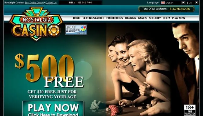 Nostalgia Casino Review Header