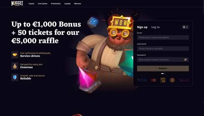 NuggetSlots Casino Review Header