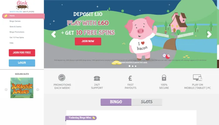 Oinkbingo Casino Review Header