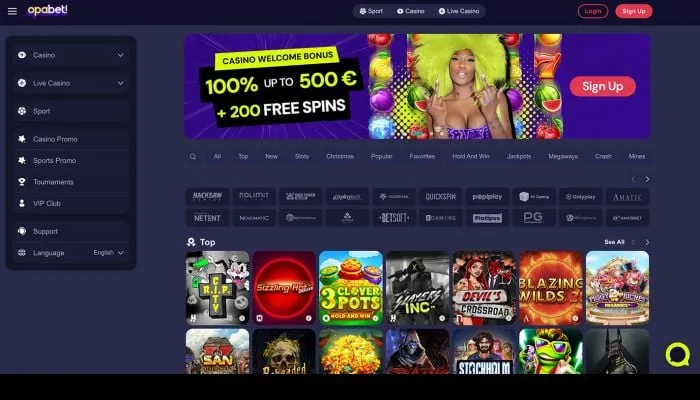 Opabet Casino Review Header