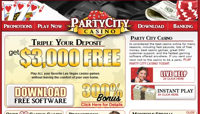 Party City Casino Review Header