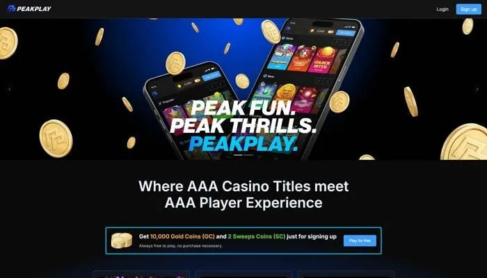 PeakPlay Casino Review Header