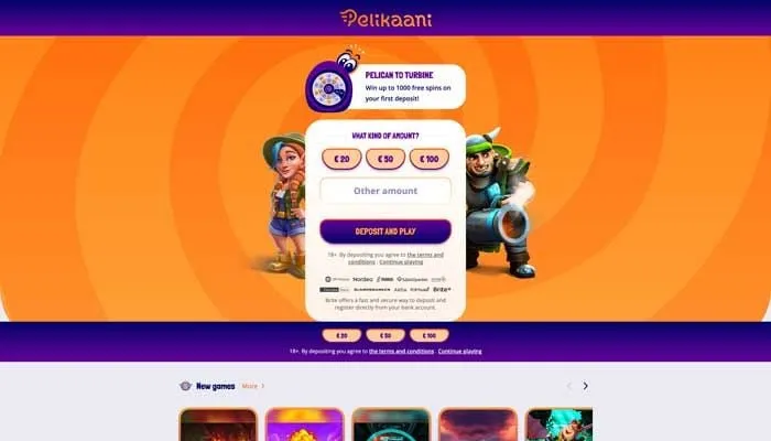 Pelikaani Casino Review Header