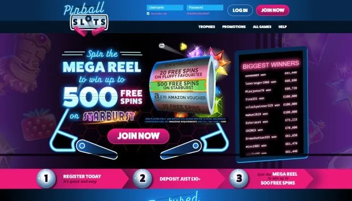 Pinball Slots Casino Review Header