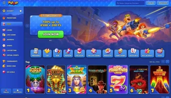 Pistolo Casino Review Header