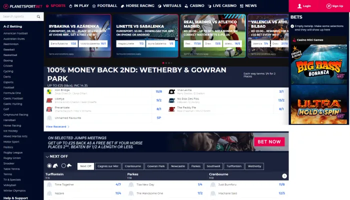 PlanetSportbet Casino Review Header