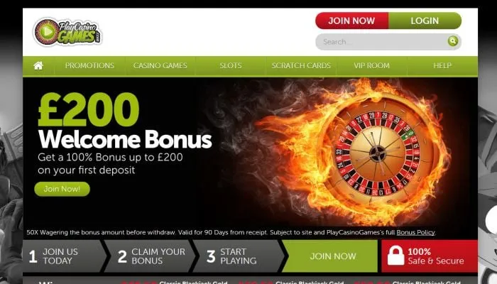 PlayCasinoGames Review Header