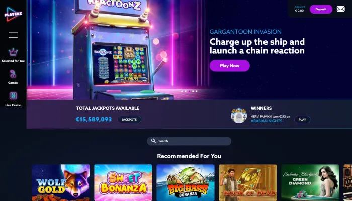 Playerz Casino Review Header