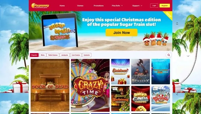 PlaySunny Casino Review Header