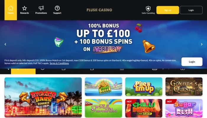 Plush Casino Review Header