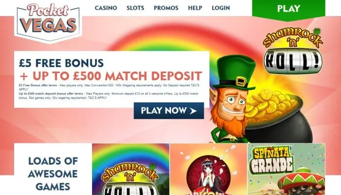 Pocket Vegas Casino Review Header