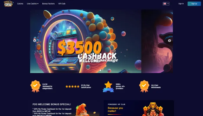 Pokies2go Casino Review Header
