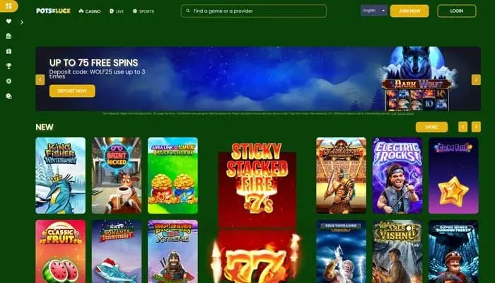 PotsOfLuck Casino Review Header