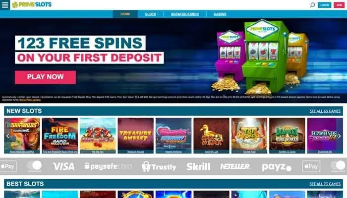 Prime Slots Casino Review Header