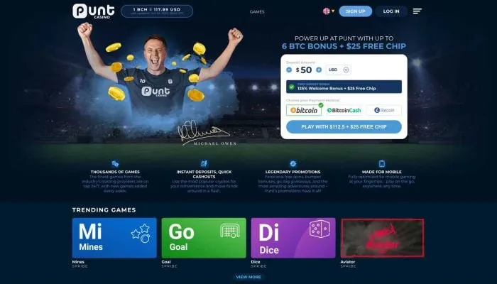Punt Casino Review Header