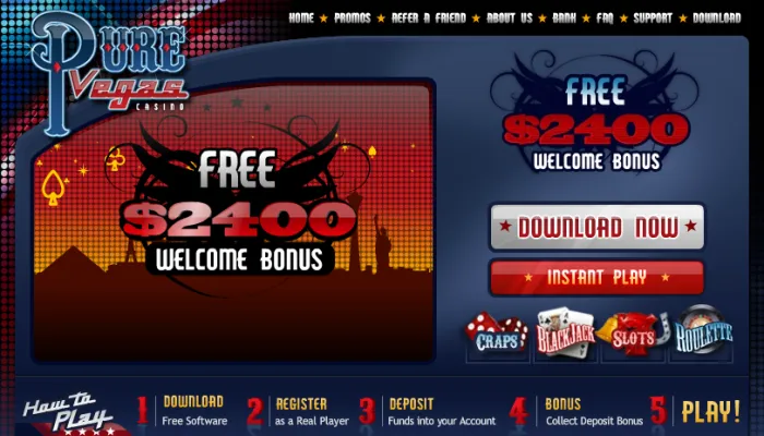 Pure Vegas Casino Review Header