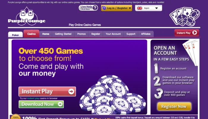 Purple Lounge Casino Review Header
