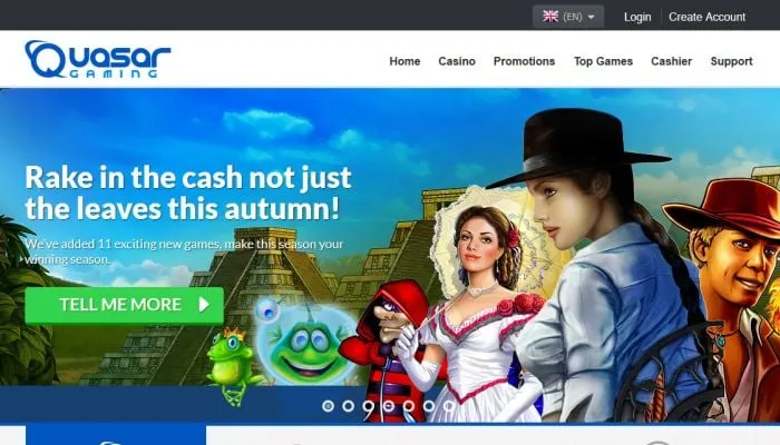 Quasar Gaming Casino Review Header