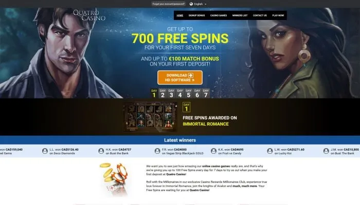 Quatro Casino Review Header