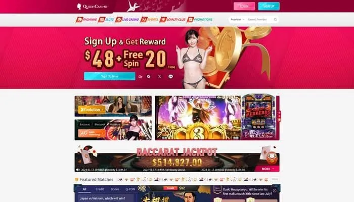 Queen Casino Review Header