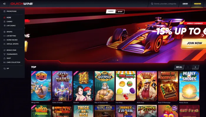 QuickWin Casino Review Header