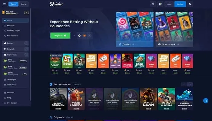 Rainbet Casino Review Header