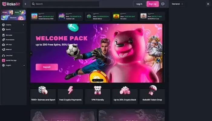 Rakebit Casino Review Header