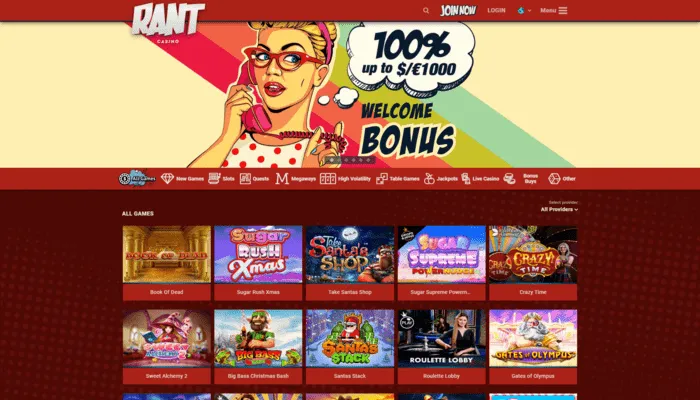 RANT Casino Review Header