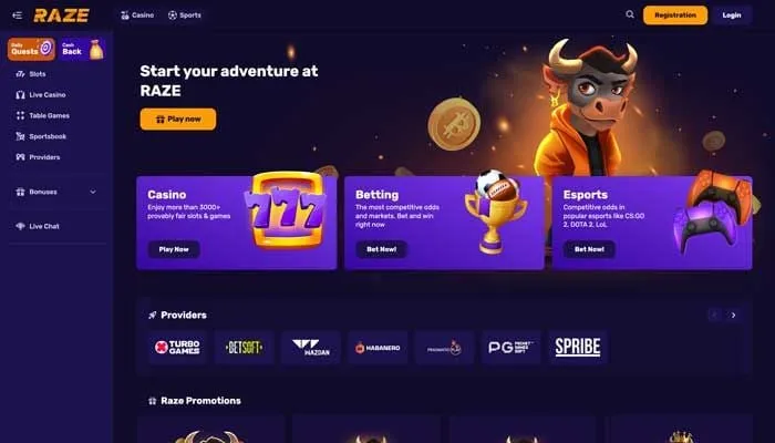 Raze Casino Review Header