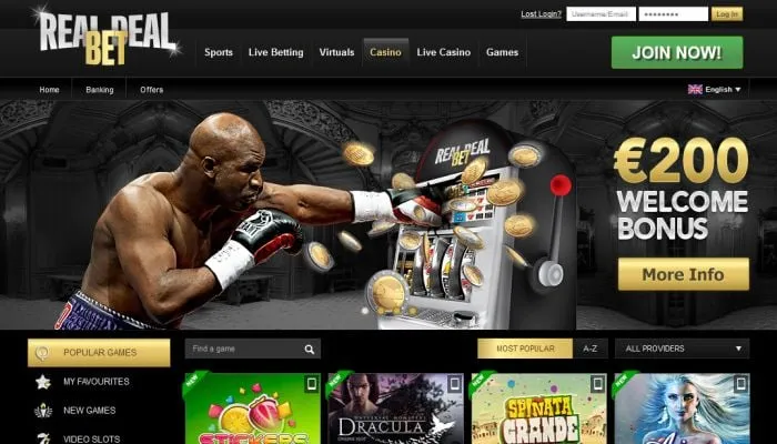 Real Deal Bet Casino Review Header