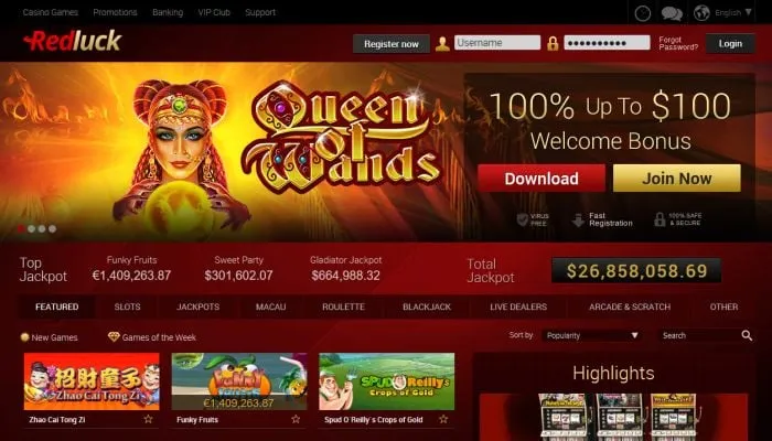 Red Luck Casino Review Header