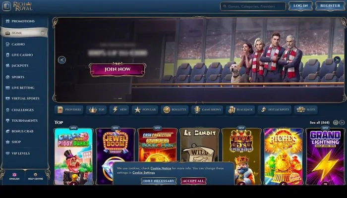 Rich Royal Casino Review Header