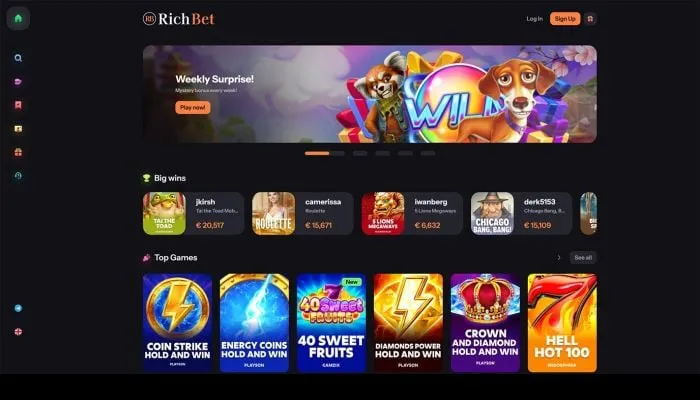 RichBet Casino Review Header