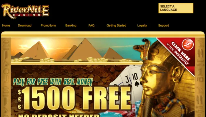 River Nile Casino Review Header