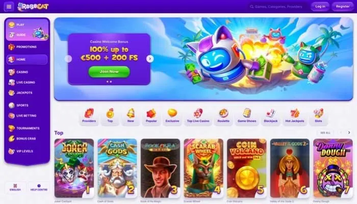 RoboCat Casino Review Header