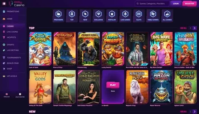 Roby Casino Review Header