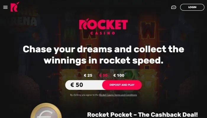 Rocket Casino Review Header