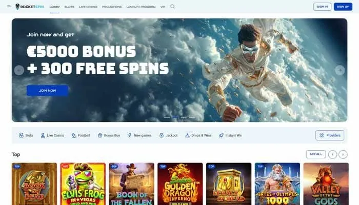 Rocket Spin Casino Review Header