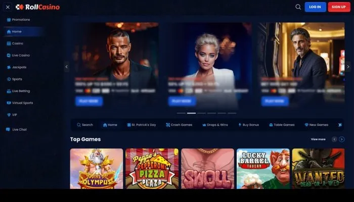 RollCasino Review Header