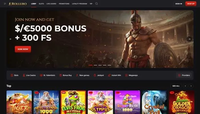 Rollero Casino Review Header