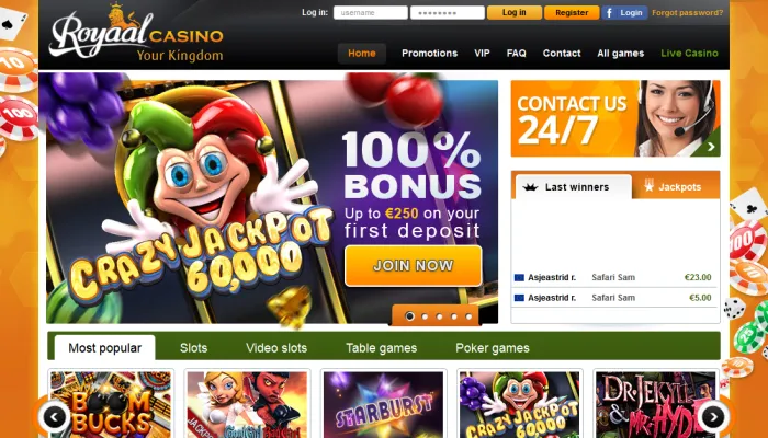 Royaal Casino Review Header